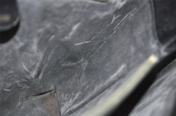 Authentic GUCCI Vintage Bamboo Shoulder Hand Bag Leather Black Junk 0893J