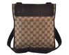 Authentic GUCCI Shoulder Cross Body Bag GG Canvas Leather 27639 Brown 0893K