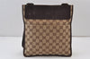 Authentic GUCCI Shoulder Cross Body Bag GG Canvas Leather 27639 Brown 0893K