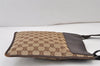 Authentic GUCCI Shoulder Cross Body Bag GG Canvas Leather 27639 Brown 0893K