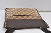 Authentic GUCCI Shoulder Cross Body Bag GG Canvas Leather 27639 Brown 0893K