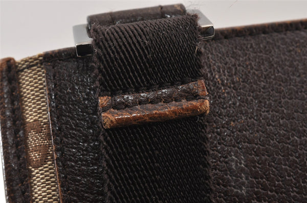 Authentic GUCCI Shoulder Cross Body Bag GG Canvas Leather 27639 Brown 0893K