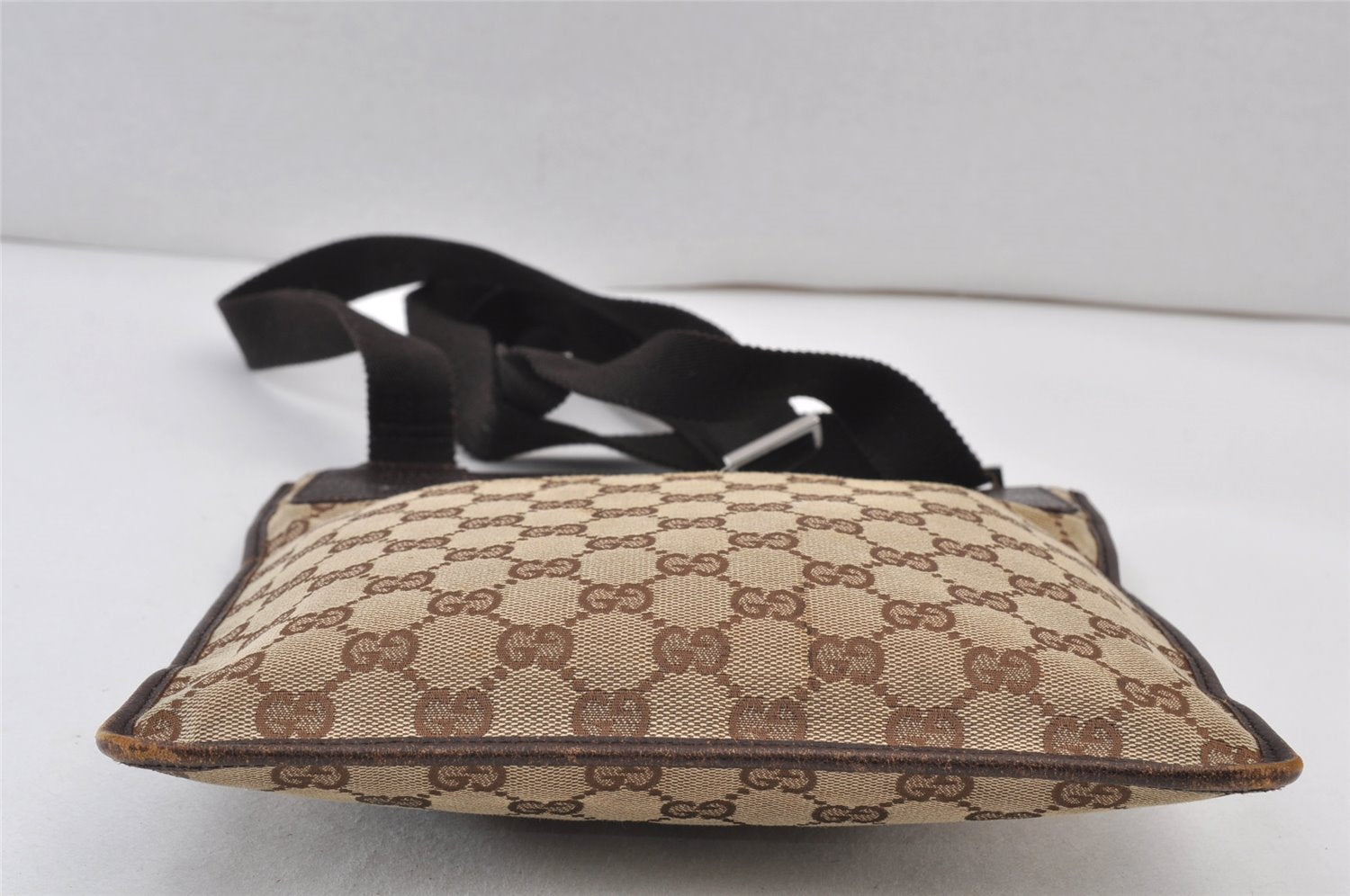 Authentic GUCCI Shoulder Cross Body Bag GG Canvas Leather 27639 Brown 0893K