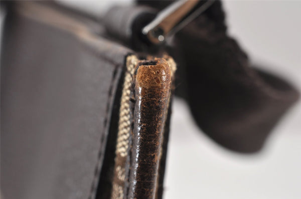 Authentic GUCCI Shoulder Cross Body Bag GG Canvas Leather 27639 Brown 0893K