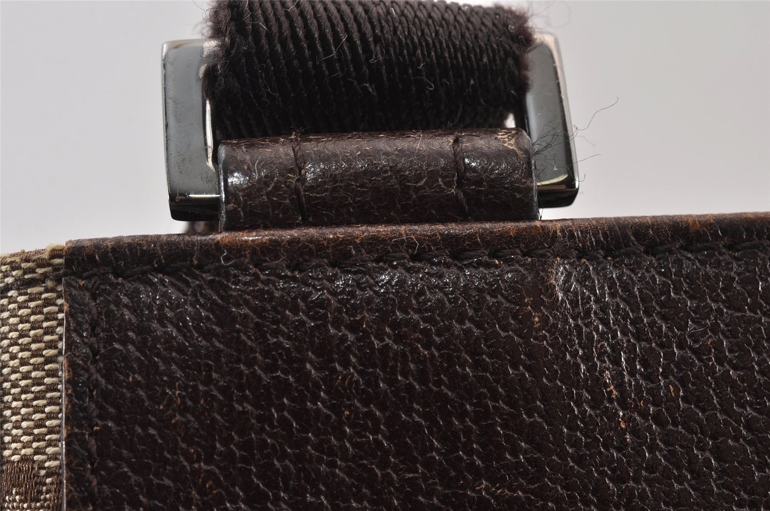 Authentic GUCCI Shoulder Cross Body Bag GG Canvas Leather 27639 Brown 0893K