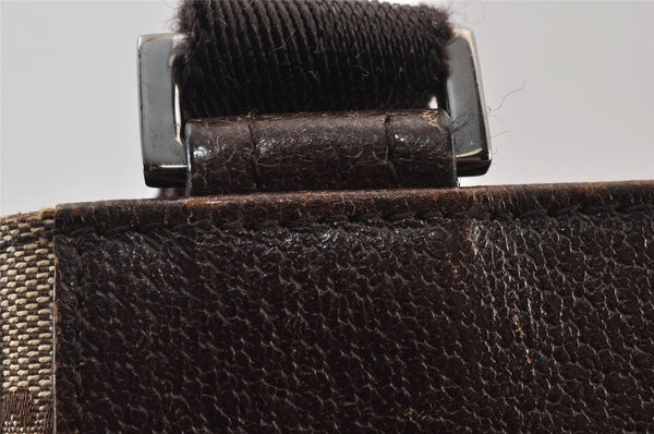 Authentic GUCCI Shoulder Cross Body Bag GG Canvas Leather 27639 Brown 0893K