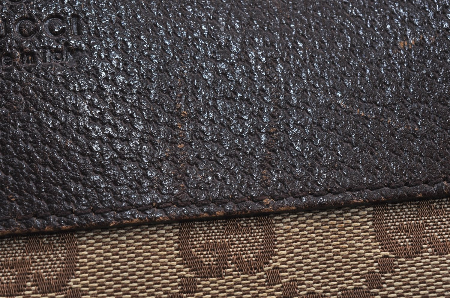 Authentic GUCCI Shoulder Cross Body Bag GG Canvas Leather 27639 Brown 0893K