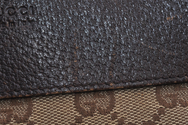 Authentic GUCCI Shoulder Cross Body Bag GG Canvas Leather 27639 Brown 0893K