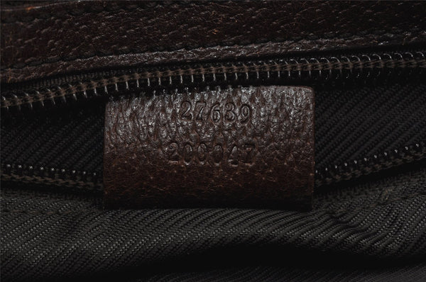 Authentic GUCCI Shoulder Cross Body Bag GG Canvas Leather 27639 Brown 0893K