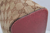 Authentic GUCCI Shoulder Hand Bag Purse GG Canvas Leather 115003 Brown 0894I
