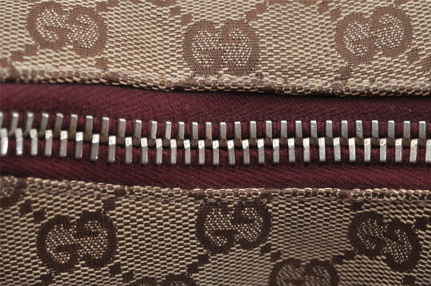 Authentic GUCCI Shoulder Hand Bag Purse GG Canvas Leather 115003 Brown 0894I