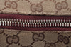 Authentic GUCCI Shoulder Hand Bag Purse GG Canvas Leather 115003 Brown 0894I