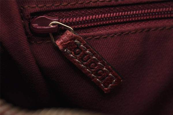 Authentic GUCCI Shoulder Hand Bag Purse GG Canvas Leather 115003 Brown 0894I