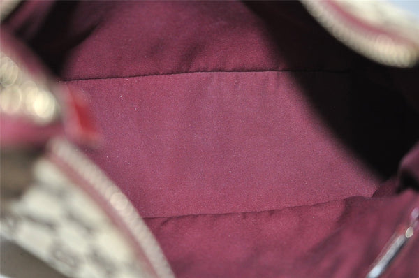 Authentic GUCCI Shoulder Hand Bag Purse GG Canvas Leather 115003 Brown 0894I