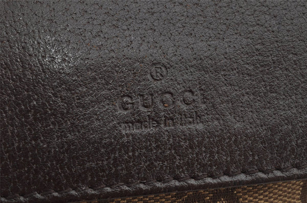 Authentic GUCCI Vintage Waist Body Bag Purse GG Canvas Leather 28566 Brown 0894K