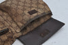 Authentic GUCCI Vintage Waist Body Bag Purse GG Canvas Leather 28566 Brown 0894K