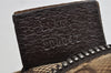 Authentic GUCCI Vintage Waist Body Bag Purse GG Canvas Leather 28566 Brown 0894K