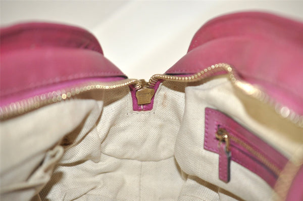 Authentic GUCCI Heart Bit 2Way Hand Bag GG Canvas Leather 269955 Brown 0895I