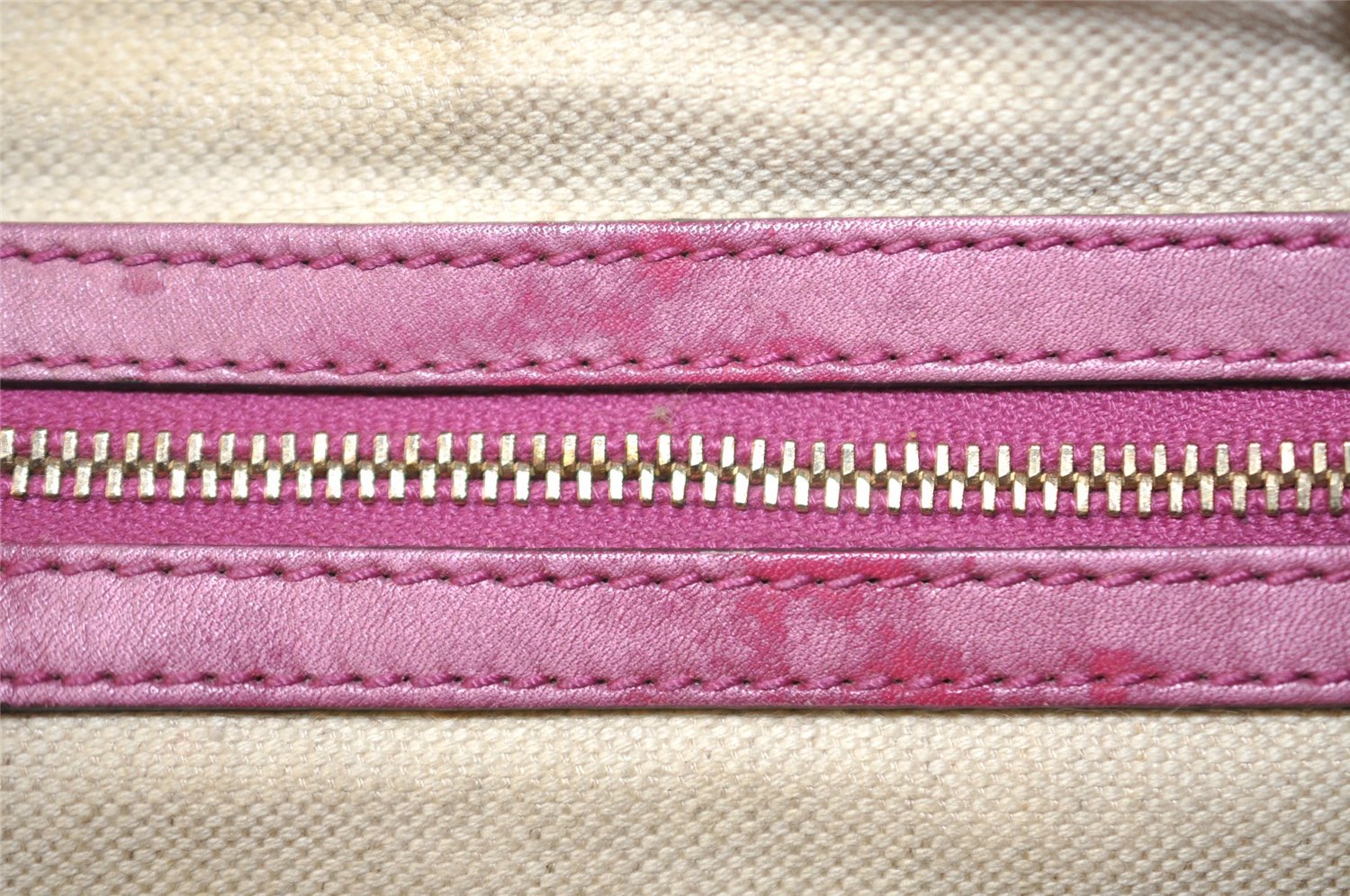 Authentic GUCCI Heart Bit 2Way Hand Bag GG Canvas Leather 269955 Brown 0895I