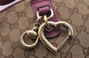 Authentic GUCCI Heart Bit 2Way Hand Bag GG Canvas Leather 269955 Brown 0895I