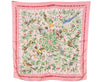 Authentic HERMES Carre 90 Scarf "Les Merises " Silk Pink 0895J