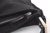 Authentic FENDI Vintage Shoulder Bag Purse Jersey Leather Black 0895K