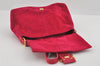 Authentic FENDI Mamma Baguette Shoulder Hand Bag Purse Suede Leather Pink 0896I