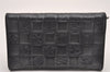 Authentic CHANEL Calf Skin Icon Line CC Logo Long Wallet Purse Gray Box 0896J