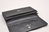 Authentic CHANEL Calf Skin Icon Line CC Logo Long Wallet Purse Gray Box 0896J