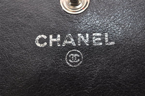 Authentic CHANEL Calf Skin Icon Line CC Logo Long Wallet Purse Gray Box 0896J