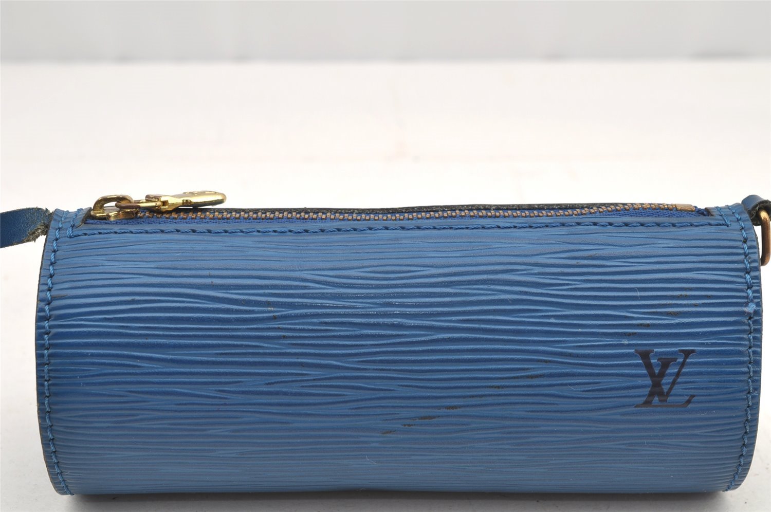 Authentic Louis Vuitton Epi Soufflot Hand Bag Blue M52225 LV 0897I