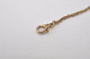 Authentic NINA RICCI Vintage Gold Tone Rope Motif Chain Pendant Necklace 0897J