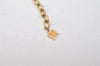 Authentic NINA RICCI Vintage Gold Tone Rope Motif Chain Pendant Necklace 0897J