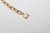 Authentic NINA RICCI Vintage Gold Tone Rope Motif Chain Pendant Necklace 0897J