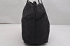 Authentic FENDI Vintage Zucca Shoulder Tote Bag Nylon Leather Black 0897K