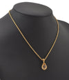 Authentic NINA RICCI Vintage Gold Tone Rhinestone Chain Pendant Necklace 0900J