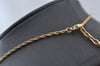 Authentic NINA RICCI Vintage Gold Tone Rhinestone Chain Pendant Necklace 0900J