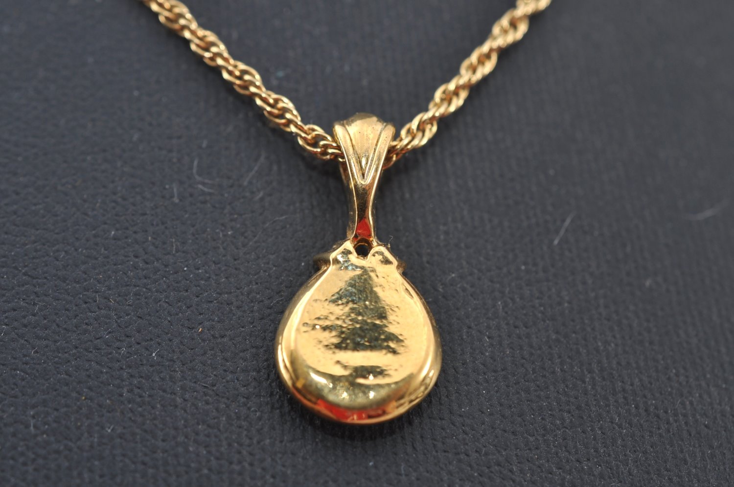 Authentic NINA RICCI Vintage Gold Tone Rhinestone Chain Pendant Necklace 0900J