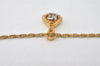 Authentic NINA RICCI Vintage Gold Tone Rhinestone Chain Pendant Necklace 0900J