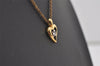 Authentic NINA RICCI Vintage Gold Tone Heart Motif Chain Pendant Necklace 0901J