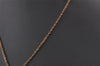 Authentic NINA RICCI Vintage Gold Tone Heart Motif Chain Pendant Necklace 0901J