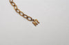Authentic NINA RICCI Vintage Gold Tone Heart Motif Chain Pendant Necklace 0901J