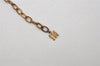 Authentic NINA RICCI Vintage Gold Tone Heart Motif Chain Pendant Necklace 0901J