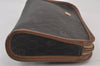 Authentic Christian Dior Honeycomb Clutch Hand Bag PVC Leather Black CD 0901K