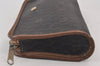 Authentic Christian Dior Honeycomb Clutch Hand Bag PVC Leather Black CD 0901K