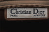 Authentic Christian Dior Honeycomb Clutch Hand Bag PVC Leather Black CD 0901K