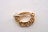 Authentic NINA RICCI Vintage Clip-on Rhinestone Earrings Accessory Gold 0903J