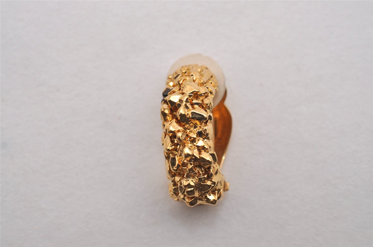 Authentic NINA RICCI Vintage Clip-on Rhinestone Earrings Accessory Gold 0903J