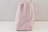 Authentic CHANEL New Travel Line Shoulder Tote Bag Nylon Leather Pink 0903K