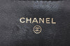 Authentic CHANEL Lamb Skin Matelasse Long Wallet Purse Black CC Box 0904I